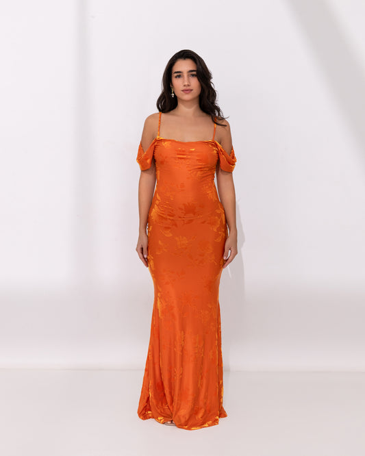 Sicilia Arancia Maxi Dress