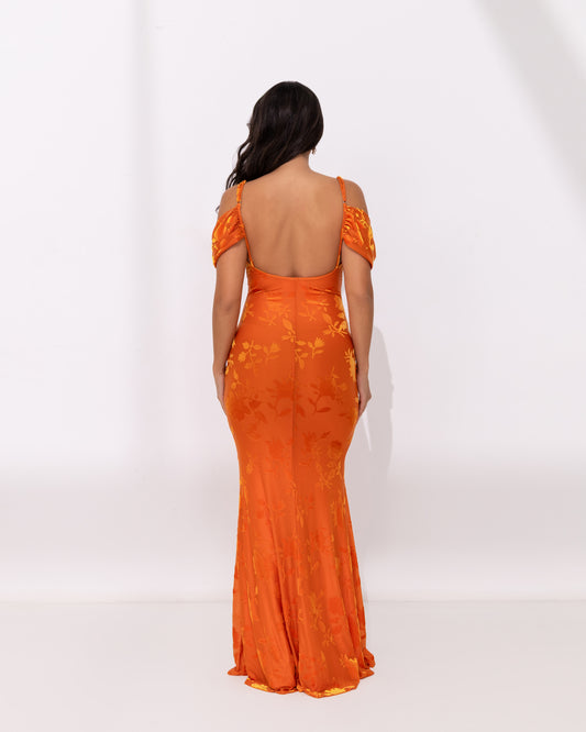 Sicilia Arancia Maxi Dress