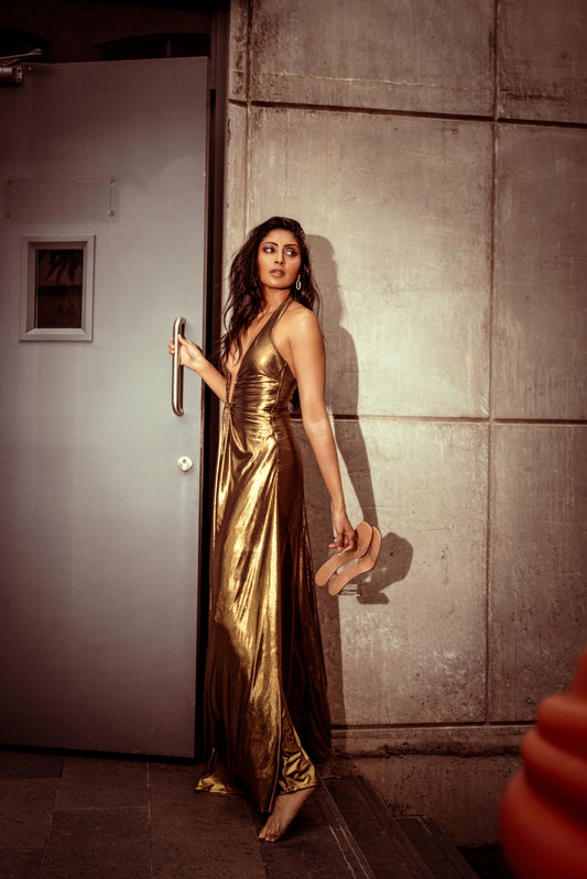 Elysian Golden Glow Maxi Dress