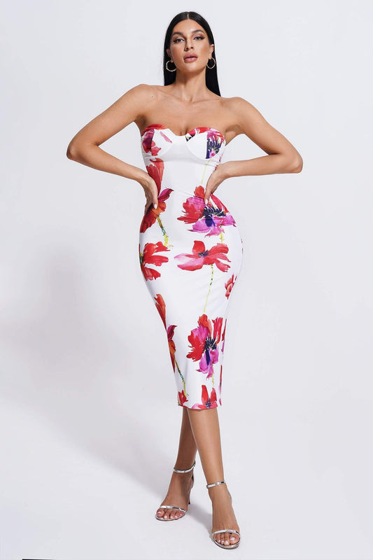 Blossom Printed Midi Dress