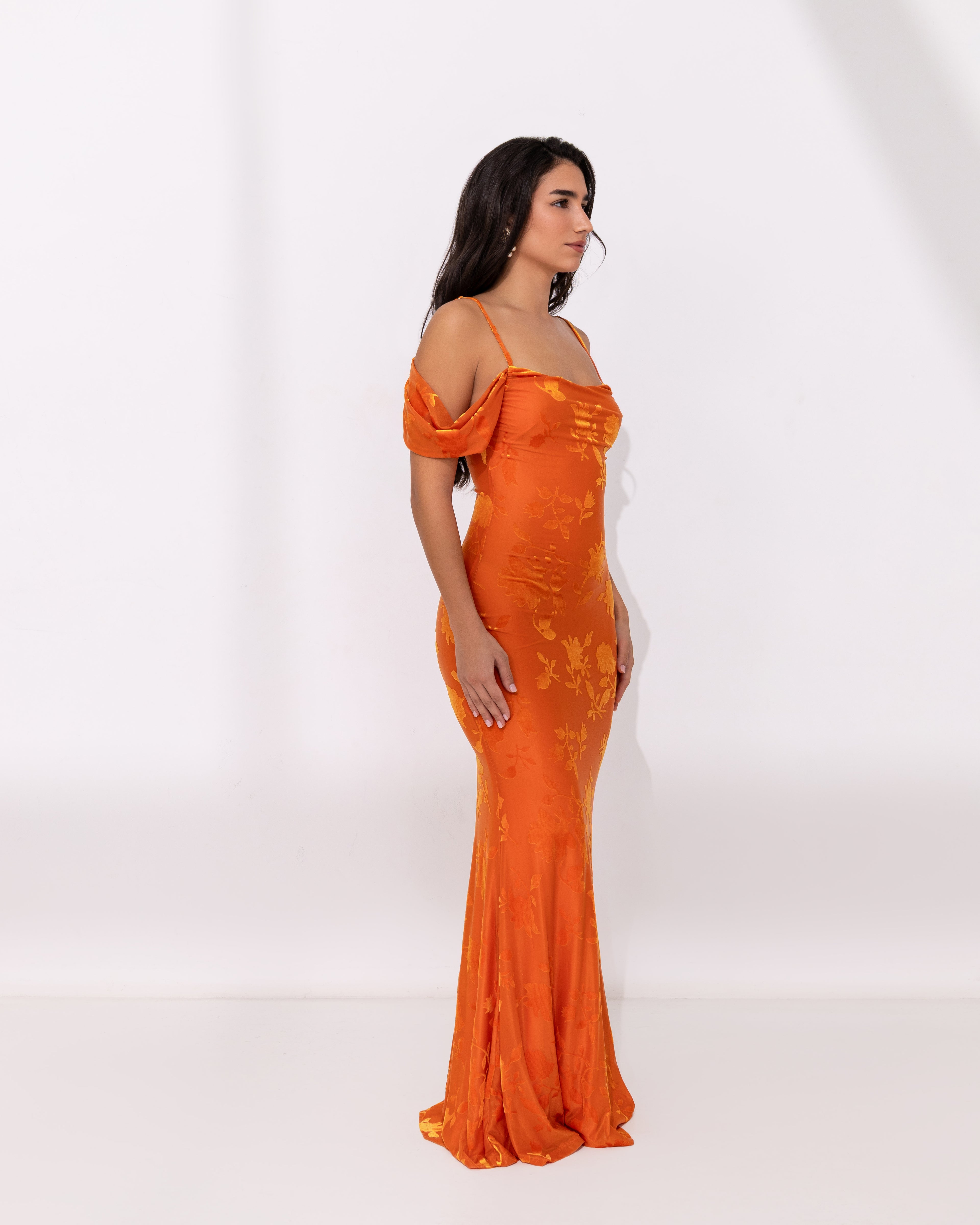 Sicilia Arancia Maxi Dress