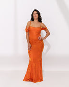 Sicilia Arancia Maxi Dress