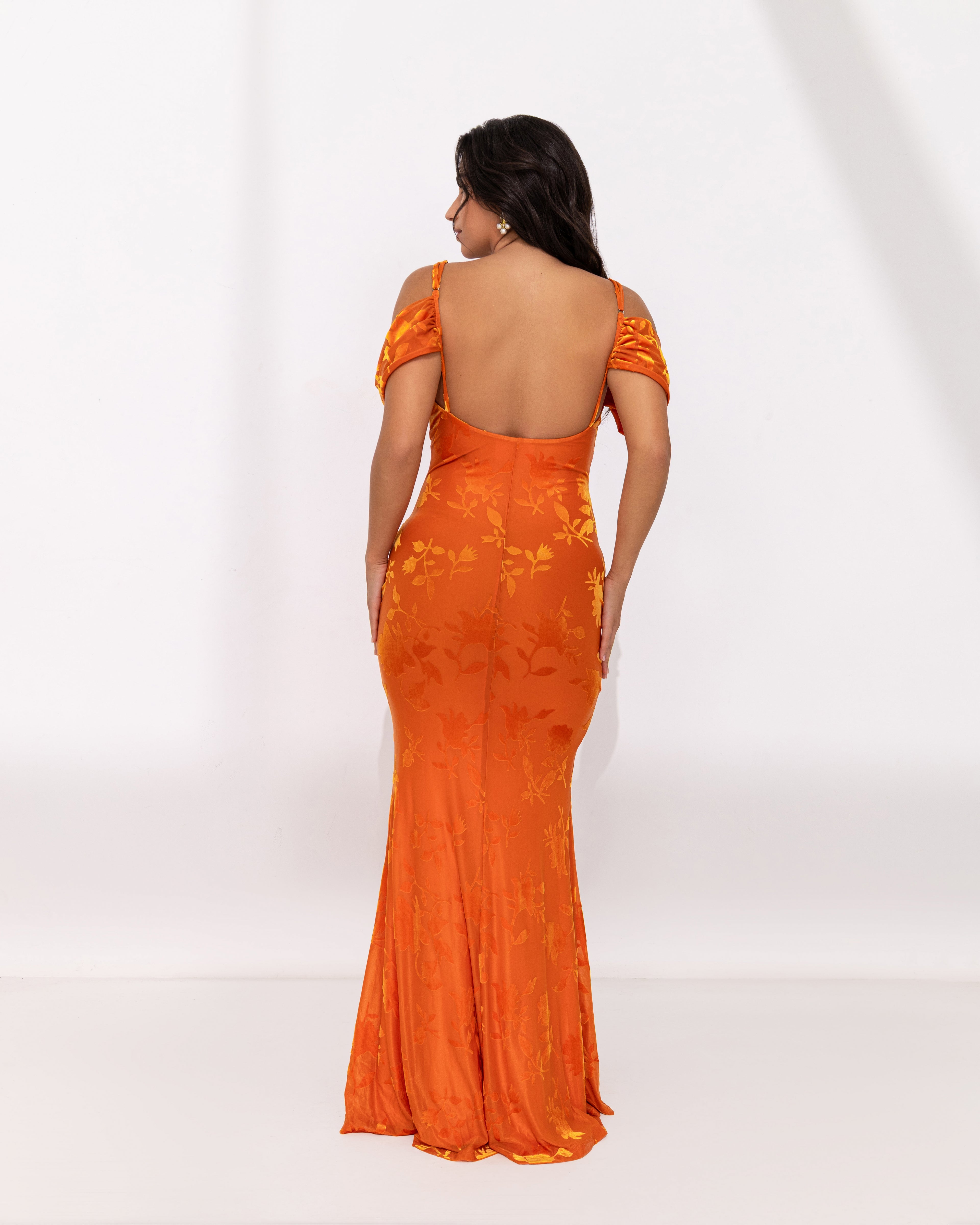 Sicilia Arancia Maxi Dress