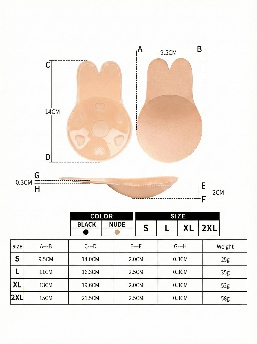 Bunny Ears Adhesive Nipple Cover