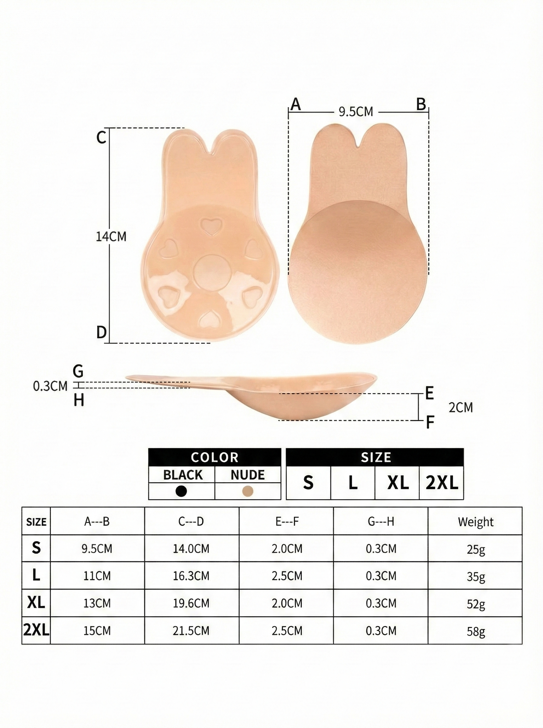 Bunny Ears Adhesive Nipple Cover