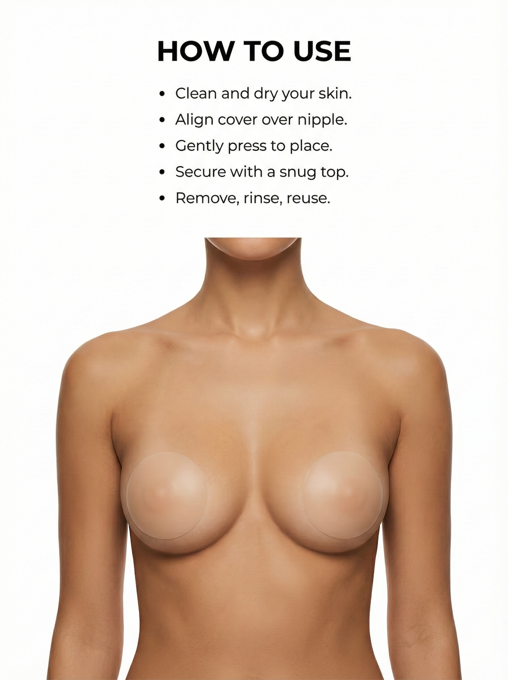 Non-Adhesive Reusable Nipple Covers