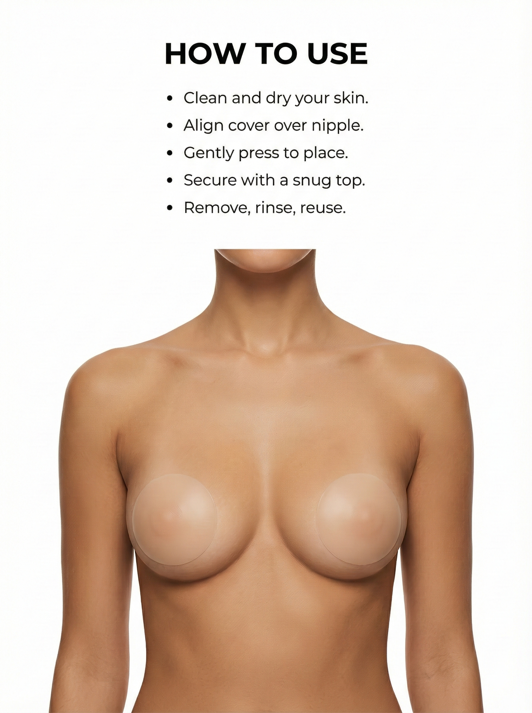 Non-Adhesive Reusable Nipple Covers