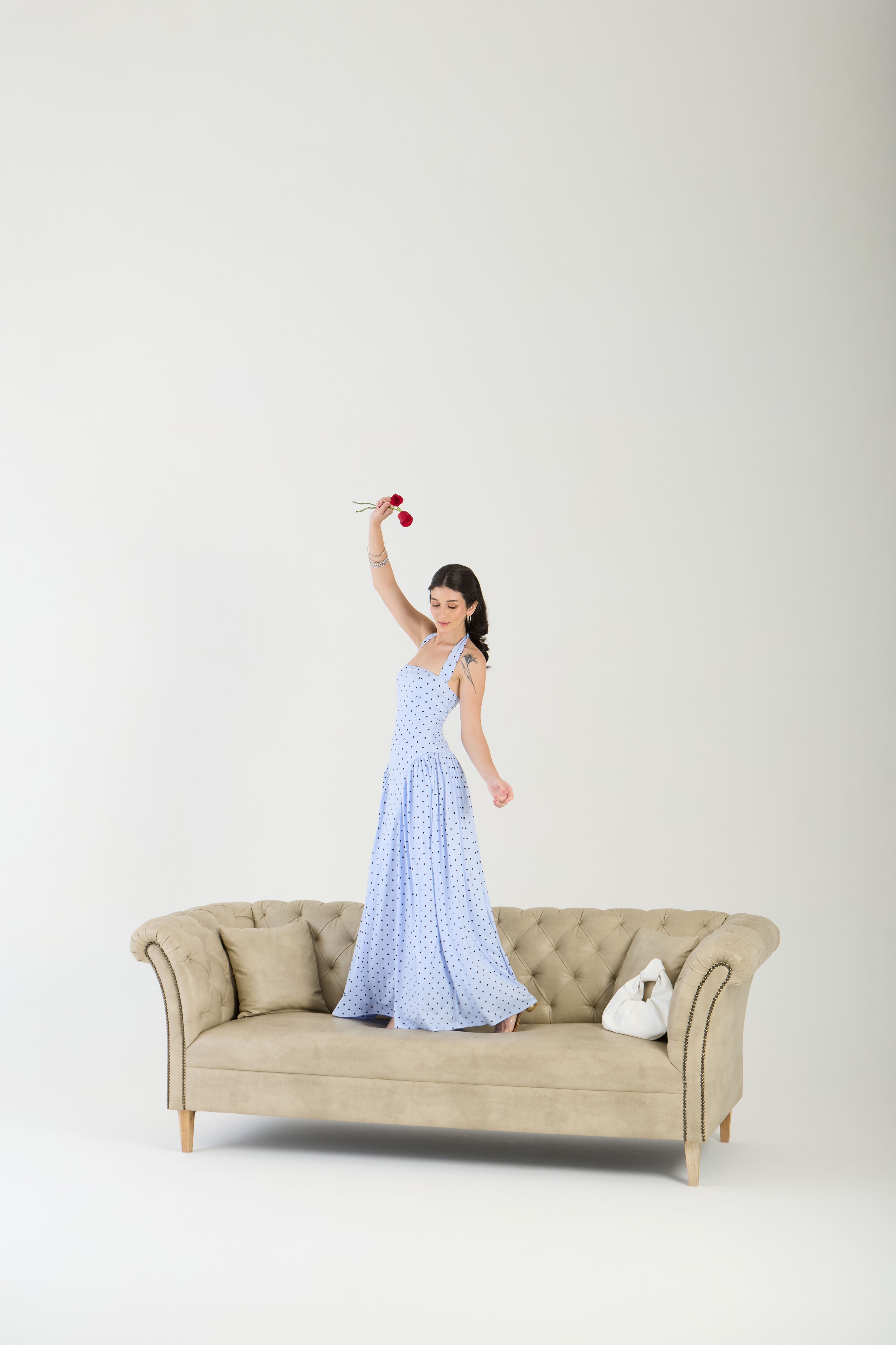 Saint-Tropez Soleil Midi Blue Polka - PREORDER