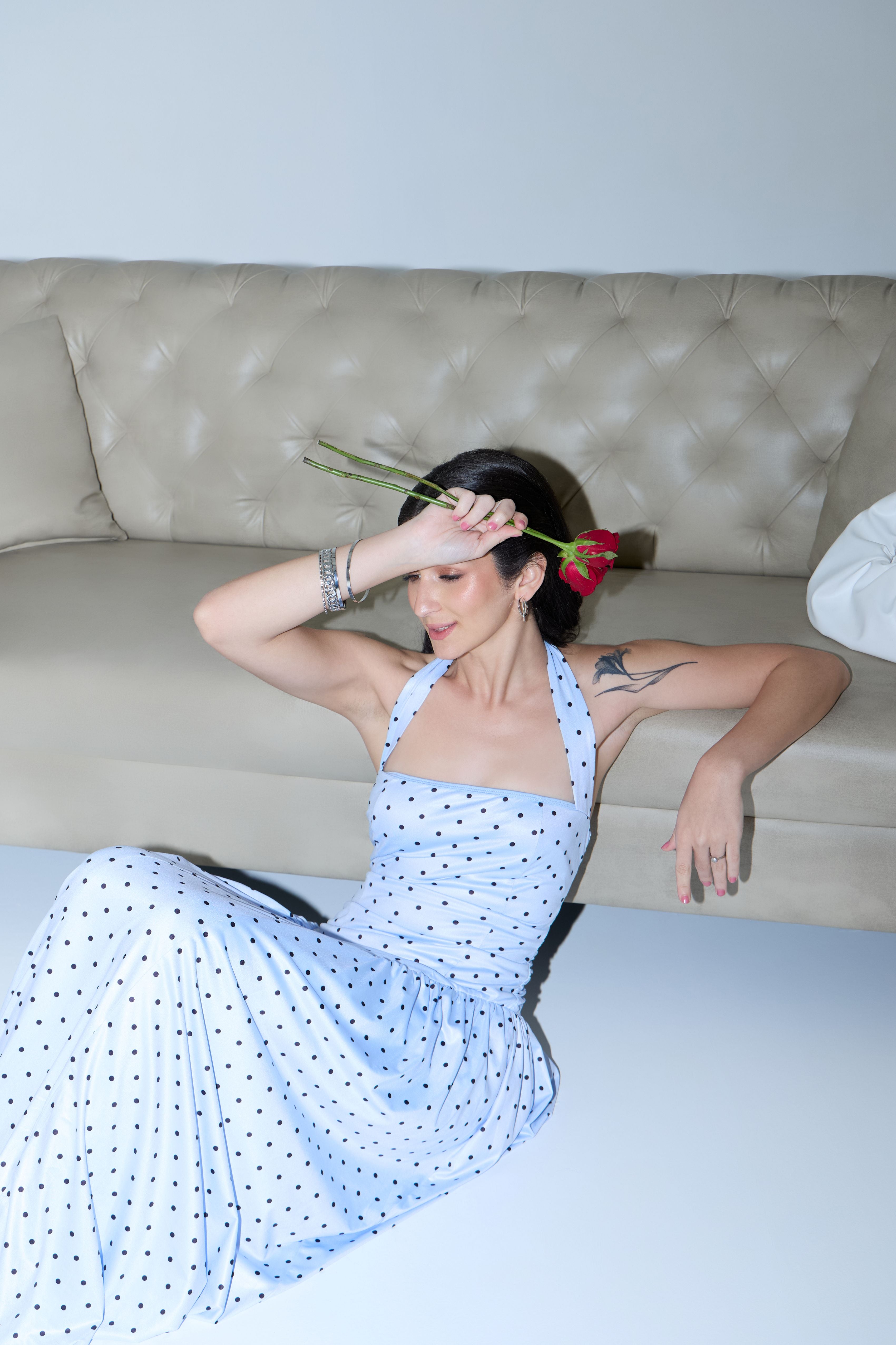 Saint-Tropez Soleil Midi Blue Polka - PREORDER