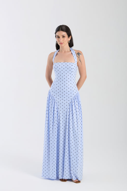 Saint-Tropez Soleil Midi Blue Polka - PREORDER