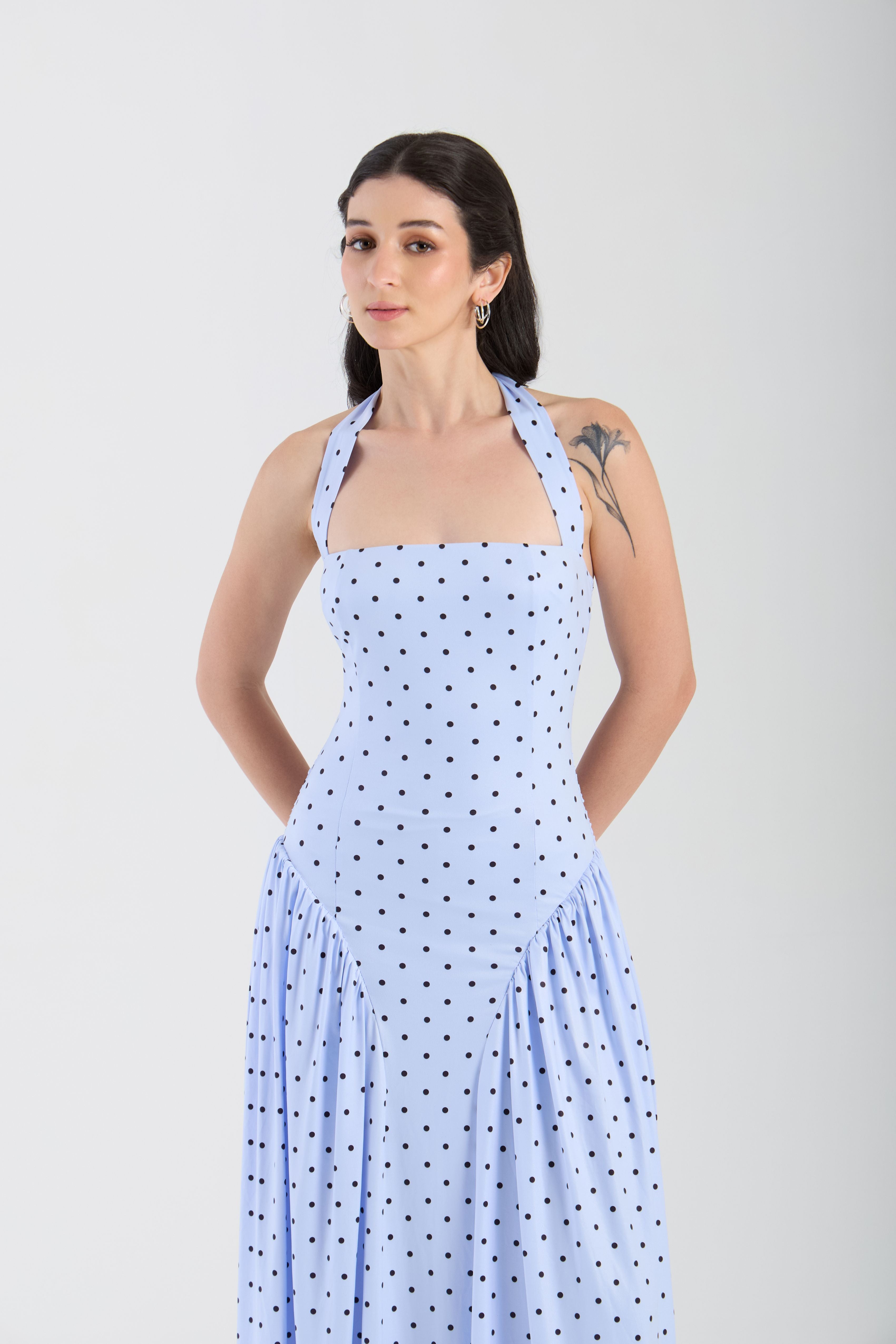 Saint-Tropez Soleil Midi Blue Polka - PREORDER