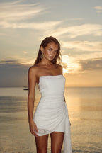 LACEY MINI DRESS   WHITE
