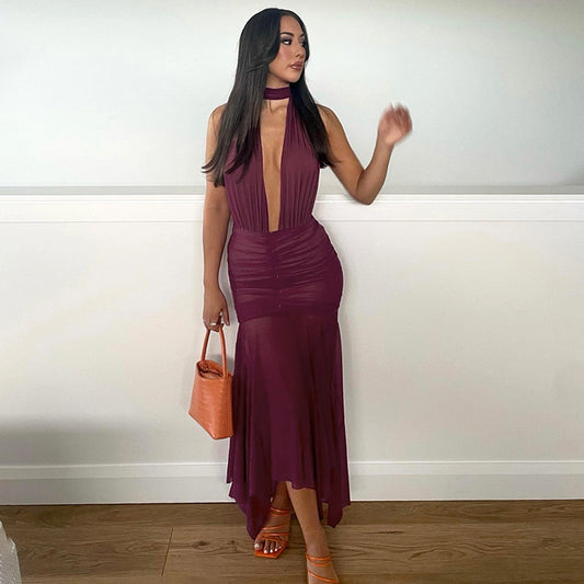 Wine whisper Midi Dress