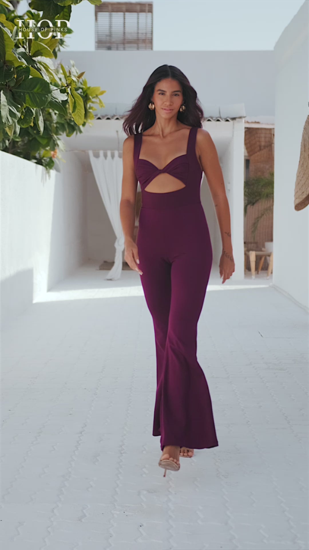 Seraphina Wine Jumpsuit