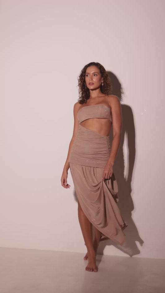 Sunset Siren  Cutout Maxi Dress